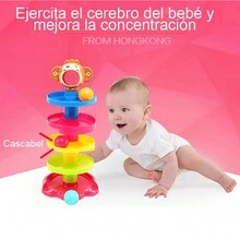 Juguete Bebé Torre Pelotas Estimulación Desarrollo Roll Ball - Naranja - Ver 3