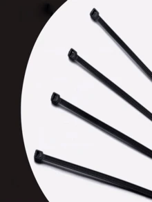 100 件重型尼龍紮帶,黑色紮帶,戶外和工業用途,電線管理 - 黑色 - 查看 5