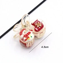 1個女性櫻桃聖誕老人髮夾,可愛節日裝飾