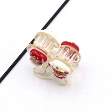 1個女性櫻桃聖誕老人髮夾,可愛節日裝飾