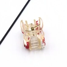 1個女性櫻桃聖誕老人髮夾,可愛節日裝飾