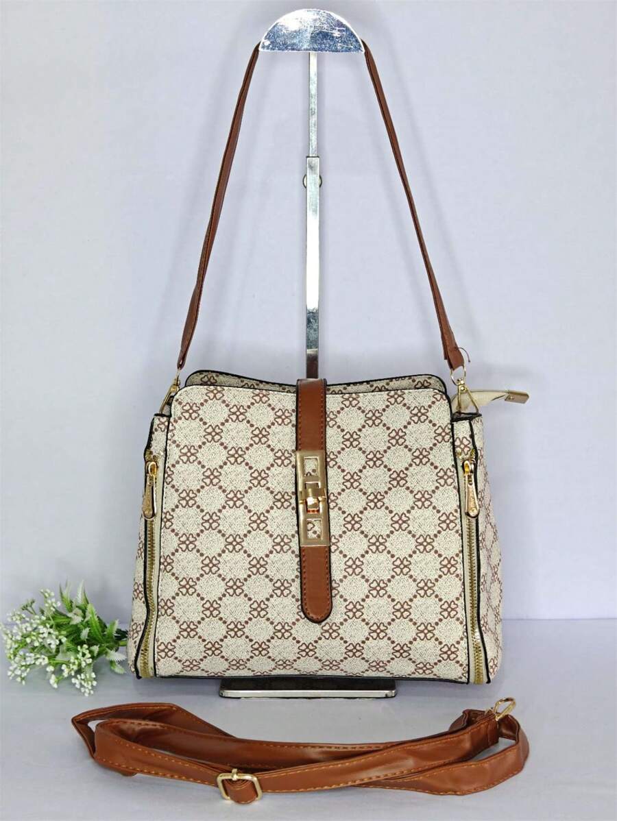 Women Crossbody - 米色 - 查看 1
