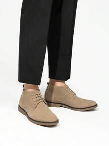 Men Chukka Camel Suedes Leathers Chukka Desert Oxford Ankle Boots Valentines - 米色 - 查看 2