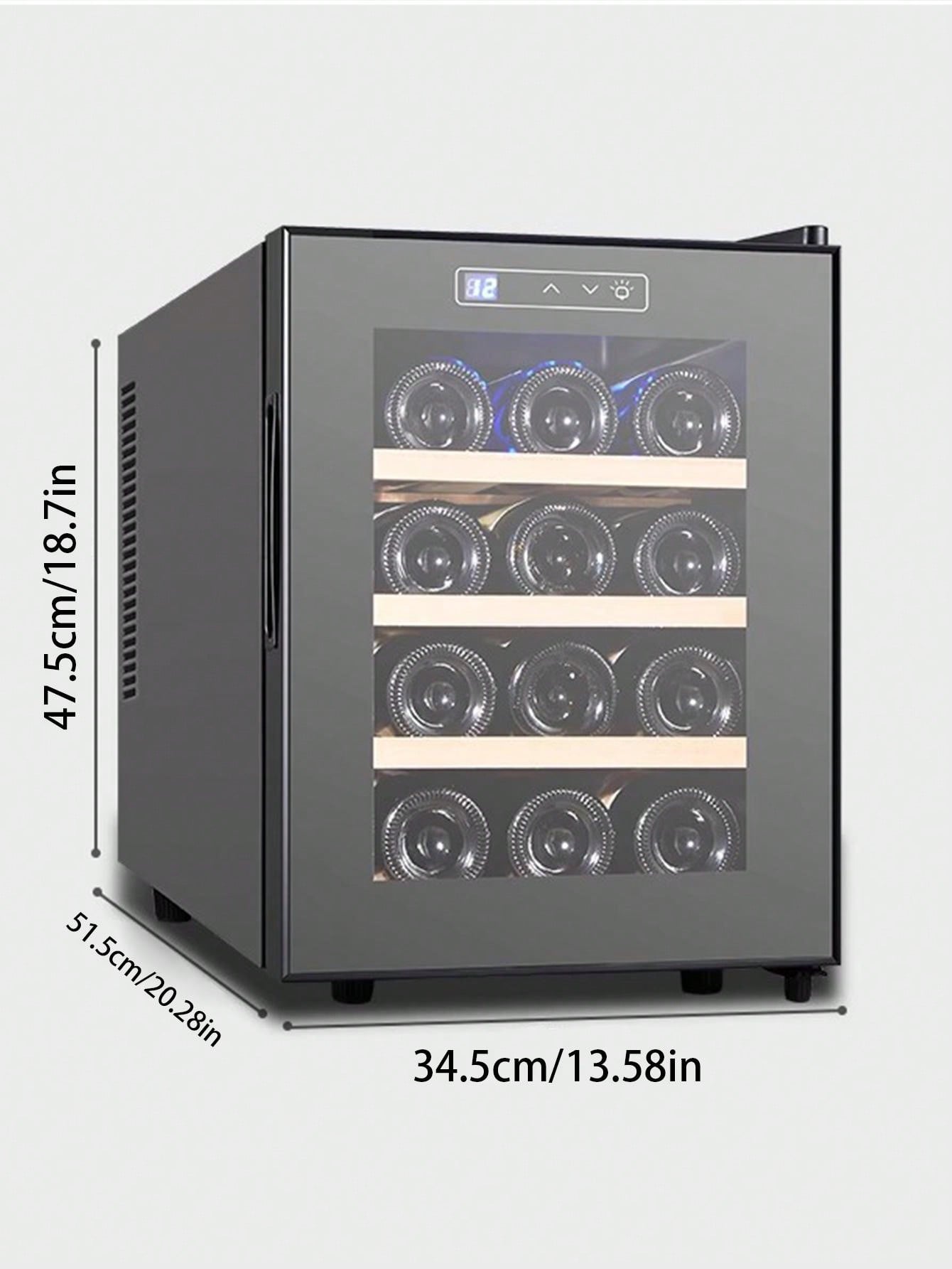 1pc Temperature Controlled Wine 12bottle Capacity, Miniature
