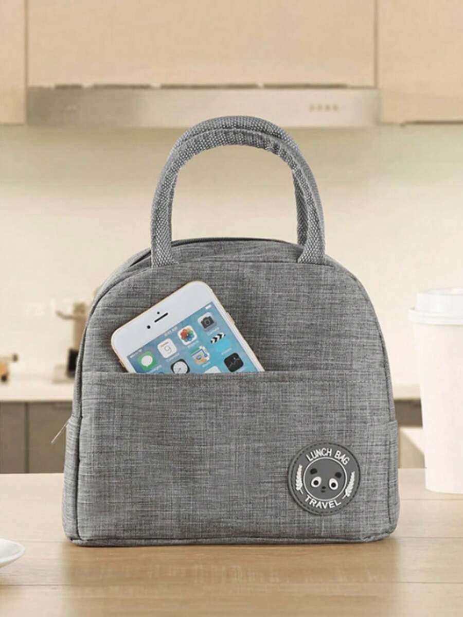 1款便攜式午餐袋,卡通熊食品收納袋,適用於野餐和保溫午餐盒