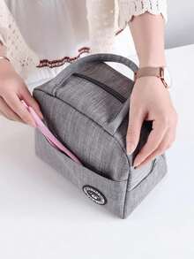 1款便攜式午餐袋,卡通熊食品收納袋,適用於野餐和保溫午餐盒