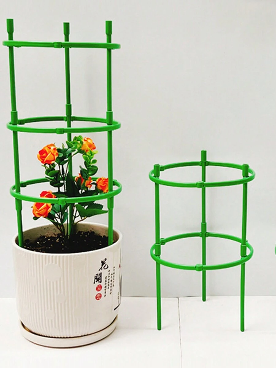 1個室內/室外爬藤支架,植物攀爬支架環和桿 - 綠色 - 查看 1