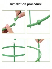 1個室內/室外爬藤支架,植物攀爬支架環和桿 - 綠色 - 查看 3