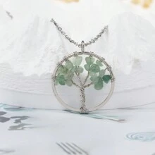 1 Pièce/ Collier Pendentif De Vie Arbre De Chakra Tressé À La Main, Style Unisexe, Idéal Pour La Fête Et Le Cadeau De Festival