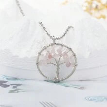 1 Pièce/ Collier Pendentif De Vie Arbre De Chakra Tressé À La Main, Style Unisexe, Idéal Pour La Fête Et Le Cadeau De Festival