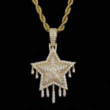 1 Piece Iced Out Necklace  Gold Color Sheep Head Pendant Men  Hip Hop Necklace Rock Hip Hop Jewelry - Gold - View 1