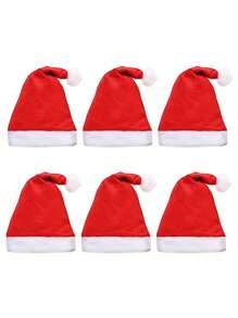 6 Pezzi Cappello Di Babbo Natale Rosso E Bianco Per Uomini E Donne, Perfetto Per Feste E Celebrazioni Di Natale