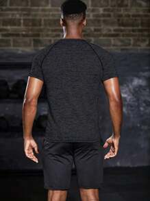2 件套男友风格男士运动速干 T 恤，适合健身、跑步、篮球训练、圆领短袖透气上衣健身服男友风格男士基本款 T 恤 - 彩色 - 查看 3