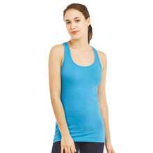 Uni Hosiery Co. Sofra Ladies Racerback Jersey Tank Top Large - Turquoise - Teal Blue - View 2