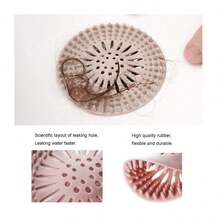 頭髮捕捉器 耐用矽膠頭髮防塞塞水孔蓋 安裝和清潔方便 適用於浴室浴缸和廚房,5入裝