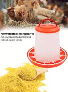 動物餵食器,雞鴨飼料桶,鴿子餵食箱,方便大容量自動餵食器,雞鴨飼料槽,畜牧養殖設備 - 紅色 - 查看 4