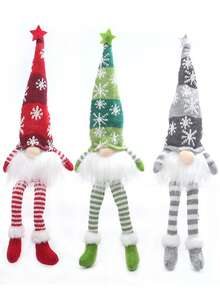 1 件 6 款圣诞节 LED 发光无面侏儒娃娃儿童圣诞礼物新年圣诞老人吊坠圣诞饰品家居装饰