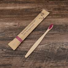 Bamboo Toothbrush - Ultra Soft Bristles Suitable For Sensitive Teeth & Gums, Wooden Handle For Deep Oral Cleaning At Home - Khaki - View 9