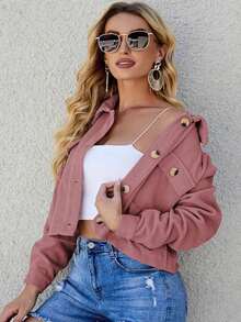 CHAMARRA DE TIPO PANA - Rosa - Ver 1