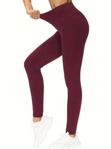 Lynfun 夏季健身两件套女式紧身打底裤，带手机口袋，适合瑜伽、健身、跑步的压缩紧身裤 - 彩色 - 查看 4