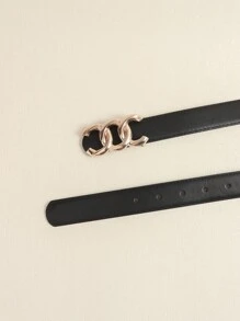 新品到貨女性時尚極簡風格針扣PU皮腰帶適用於牛仔褲裝飾用品休閒腰帶