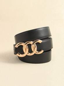 新品到貨女性時尚極簡風格針扣PU皮腰帶適用於牛仔褲裝飾用品休閒腰帶