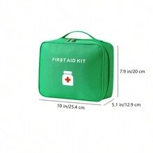 1個便攜式家庭急救包,戶外急救、露營和徒步旅行(綠色)