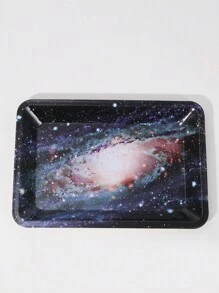 1 Miếng Dày lên Thuốc lá Cái mâm Với Niềm vui Thiên hà Bức tranh , Kim loại Đĩa - Nhiều màu - Xem 1