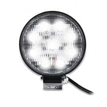 2 Faros 9 Hiper Led Redondo Auxiliar Con Estrobo Tunix - Blanco - Ver 2