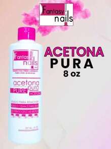 8 onzas Acetona Pura uso profesional Removedor de esmalte y gel - Blanco - Ver 2