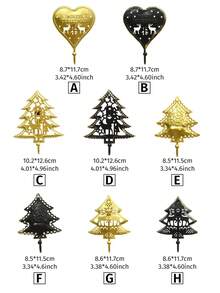 1個創意極簡主義聖誕樹形金屬材質掛鉤,金黑雙色,麋鹿紋設計,適用於家庭與派對裝飾,也可用於室內聖誕裝飾 - 彩色 - 查看 4