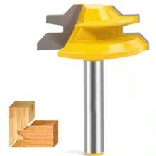 Broca Route Fresar Para Ensamble A 45° Para Madera 1-1/2'' - Amarillo - Ver 2