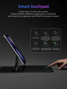 Magic Keyboard With Pencil Slot Storage Compatible With Ipad Pro 11 Inch 2nd 3rd 4th Compatible With Ipad Air 4th 5th 10.9 IPad 10th Generation Magnetic Keyboard Case Cover - White - View 7