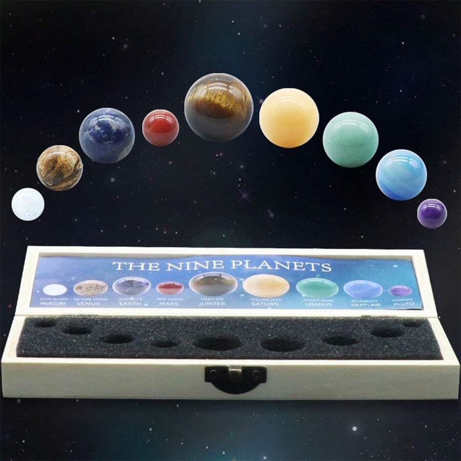 Nine Planets Set Of Crystal Ornaments - A - View 1