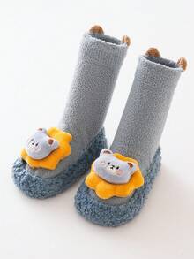 1 đôi Phim hoạt hình dễ thương Dày Ấm áp Chống trượt Em bé Vớ Đối với Bé trai - Xám - Xem 2