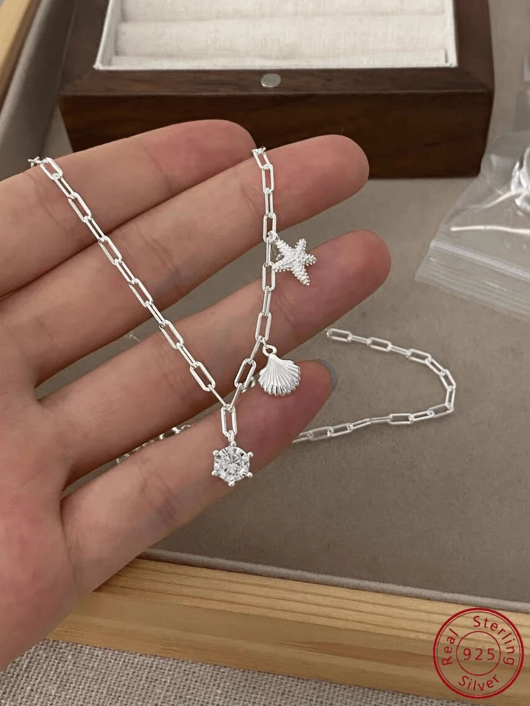 s.Oliver Collana con ciondolo in argento sterling 925, con