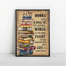 1pc Book Gives Universe Soul Canvas Wall Art - Unframed Decoration For Living Room, Home, Bedroom - Gift For Book Lovers On Mother's Day Or Birthday, Poster - Multicolor - View 5