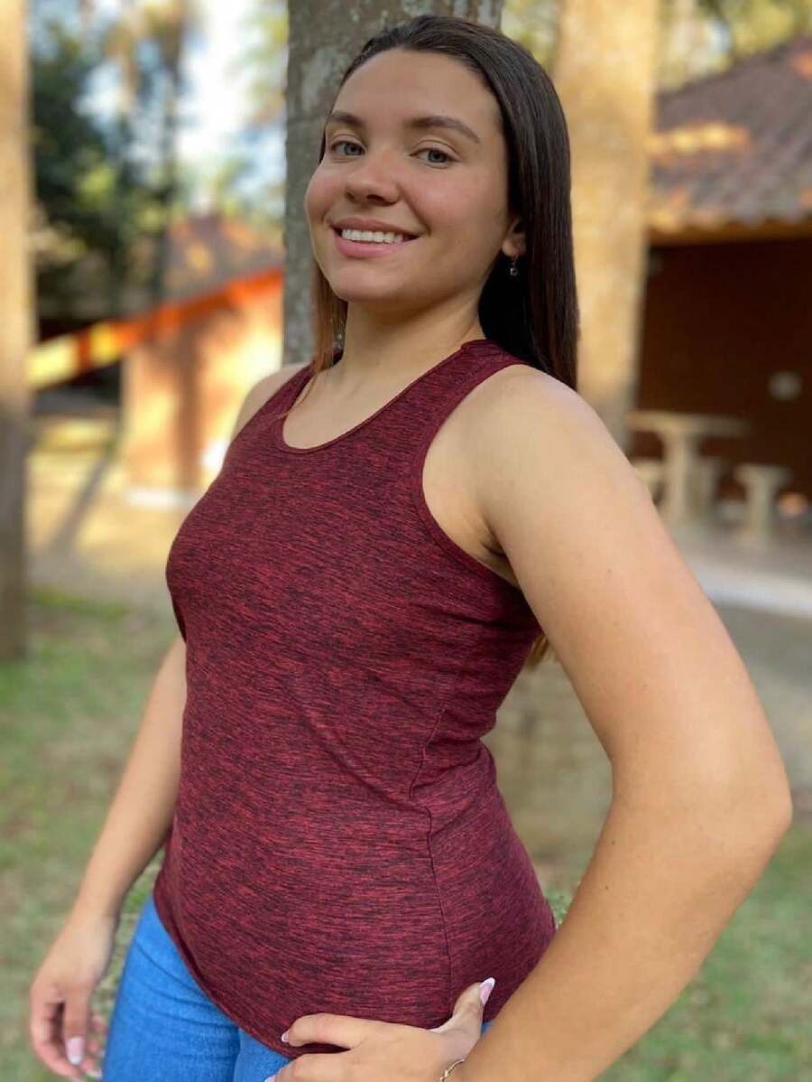 Men T-Shirts - 酒紅色 - 查看 1