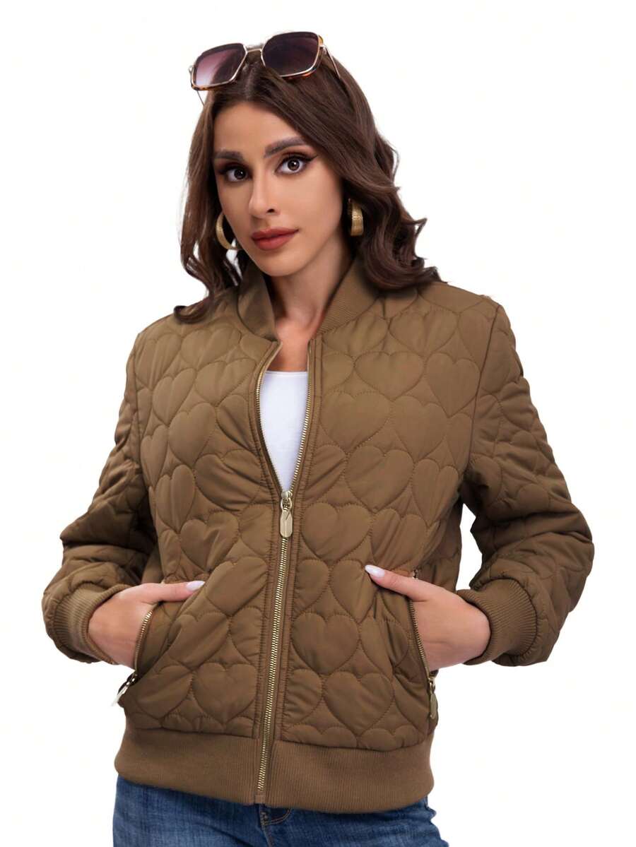 RED MARINE Chaqueta bomber acolchada con cremallera - Café integral - Ver 1