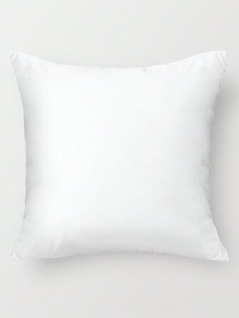 1pc Square Cushion Core In White With Hidden Zipper, Soft And Plumpy. Multiple Sizes Available For Casual Home Decor, Indoor Sofa, Bedroom, Dorm Room Use, Bedding, Pillows, Pillow Inserts, Pillows For Bed, Pillow Core