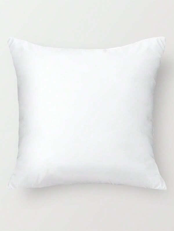 1pc Square Cushion Core In White With Hidden Zipper, Soft And Plumpy. Multiple Sizes Available For Casual Home Decor, Indoor Sofa, Bedroom, Dorm Room Use, Bedding, Pillows, Pillow Inserts, Pillows For Bed, Pillow Core