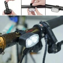 1PC Bicycle Front And Rear Lights Type-C Charging 6-Speed Mountain Bike For Night Riding Lights Lighting Equipment - White - View 7