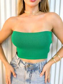 Women Knit Tops - màu xanh lá - Xem 1