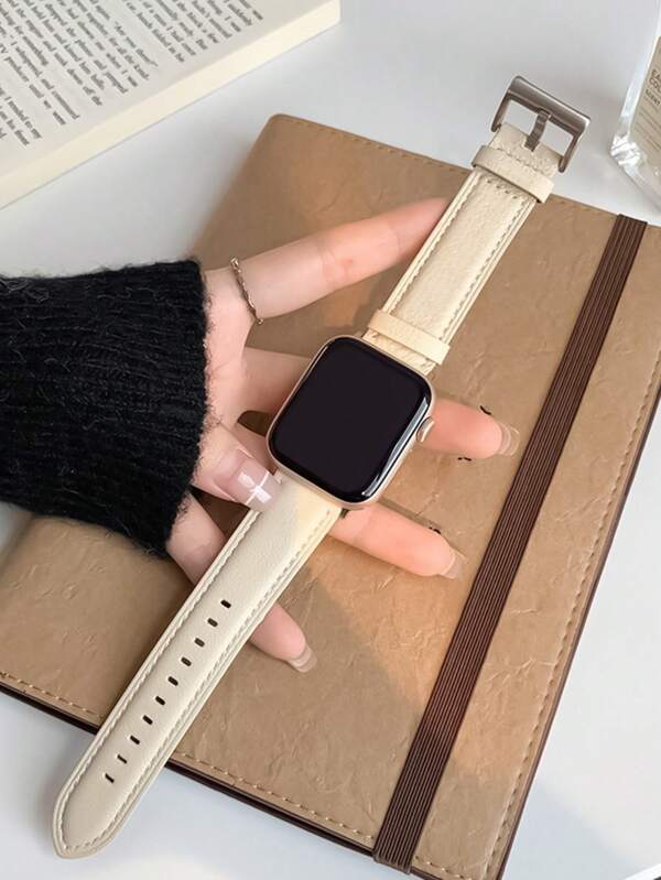 Leather Clash Color Smart Watch Band