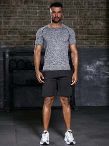 2 件套男友风格男士运动速干 T 恤，适合健身、跑步、篮球训练、圆领短袖透气上衣健身服男友风格男士基本款 T 恤 - 彩色 - 查看 5