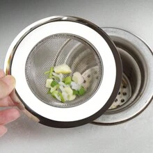 不銹鋼水槽過濾網廚房排水防堵塞過濾網適用於水槽和菜盆 - 銀色 - 查看 5