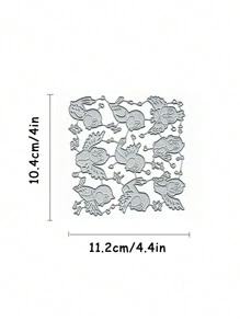 1pc Grid Pattern Bird Decorated Diy Cutting Knife Mould For Scrapbooking Handicraft - Silver - View 2