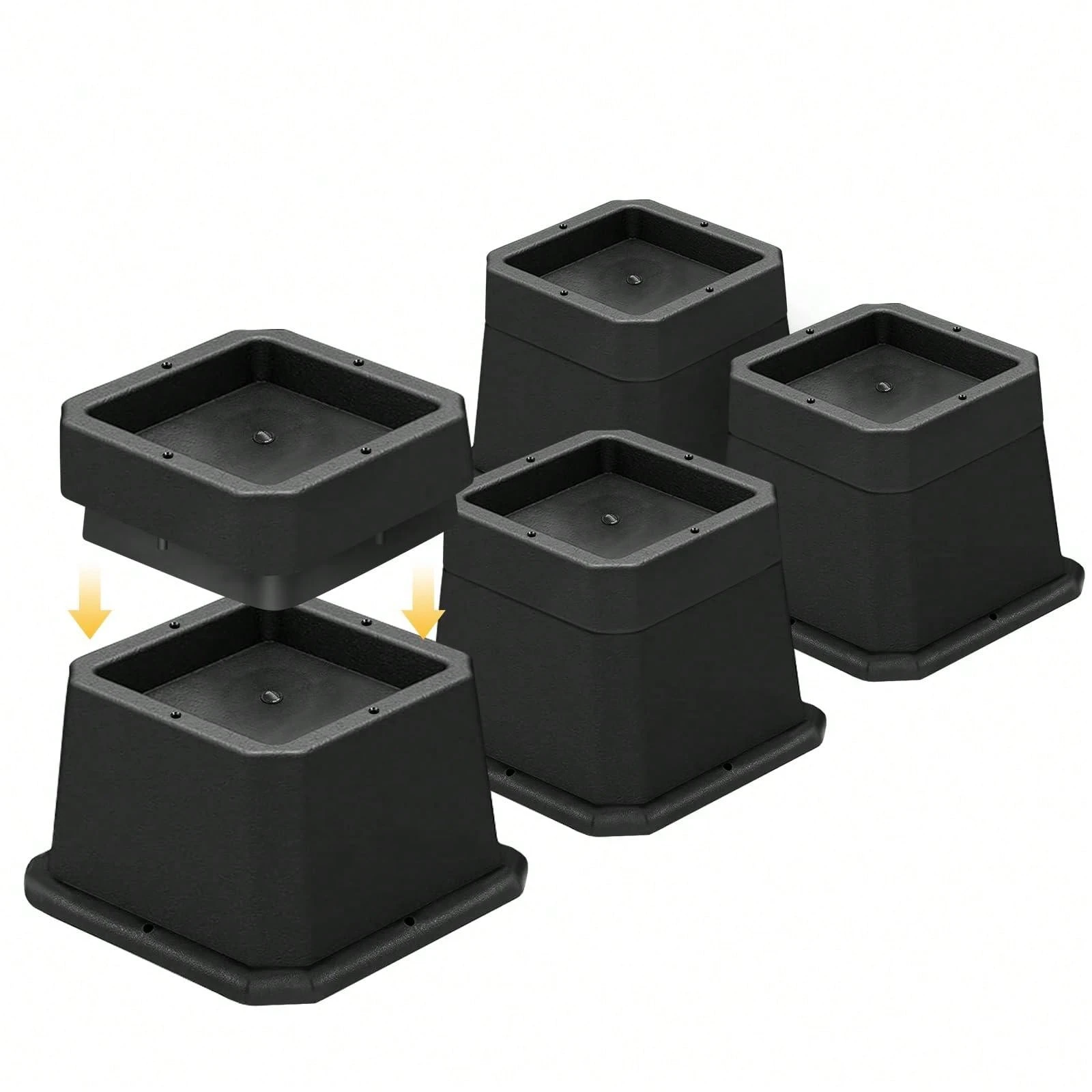MYMULIKE Bed Risers 2 Inch,3 Inch Furnitures Risers HeavyDuty Bed