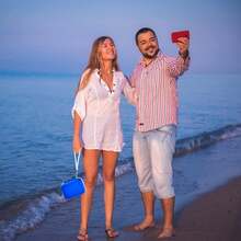 ALKOO 藍色可容納canon Ivy / Ivy 2手機迷你cliq Cliq+ Cliq2 Cliq+2即時相機攝影機,無線便攜式智能手機打印機,網格口袋適合紙張和電纜的機殼 - 藍色 - 查看 7