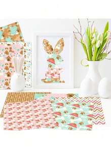 Colored Scrapbooking Paper Pad 6*6 Patterned Paper 12 Sheets, Scrapbook Paper Single-Sided Journaling CardStock Paper for Cardmaking DIY Origami Decorative Craft Paper - Multicolor - View 4